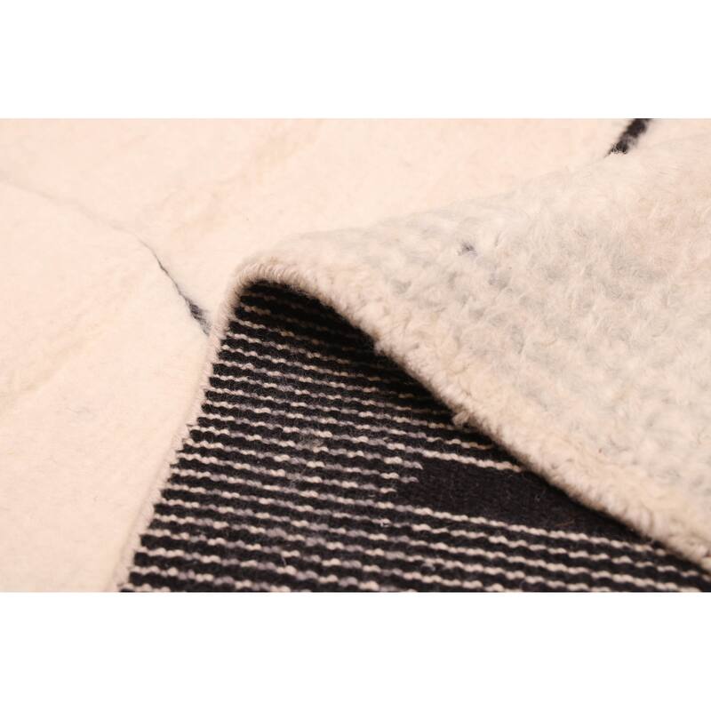 ECARPETGALLERY Hand-knotted Tangier Ivory Wool Rug - 5'3 x 7'8