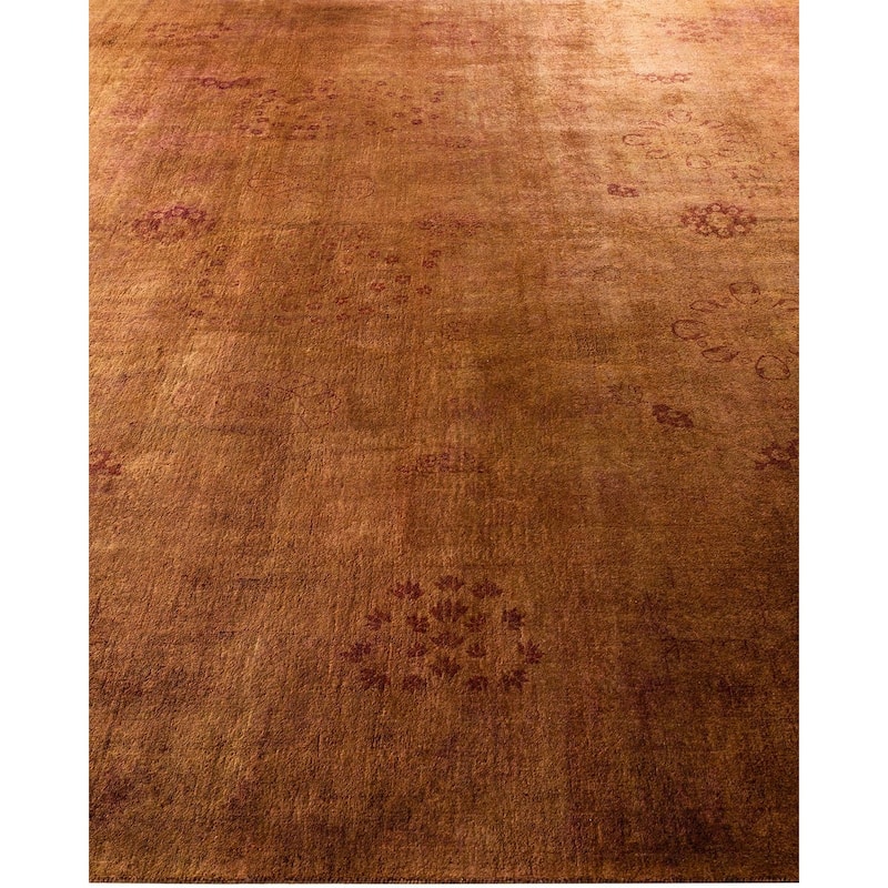 Overdyed, One-of-a-Kind Hand-Knotted Area Rug - Brown - 8' 3" x 10' 3"