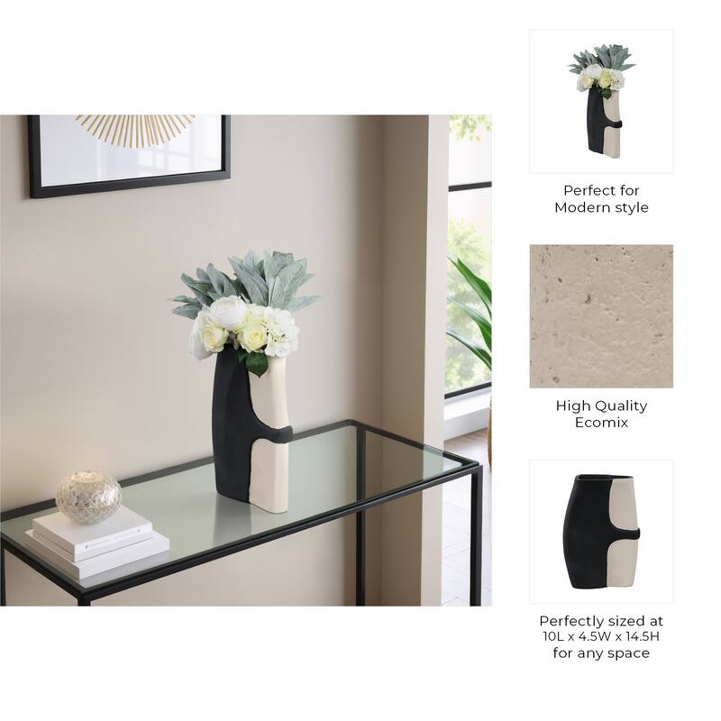 Pottery Ecomix Vase Contemporary Sculptural Design Casual Home Decor