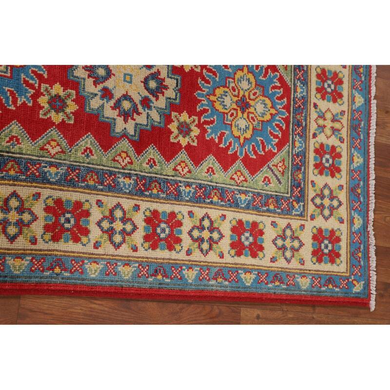 Red Traditional Kazak Rug Handmade Wool Carpet - 2'9" x 4'0"