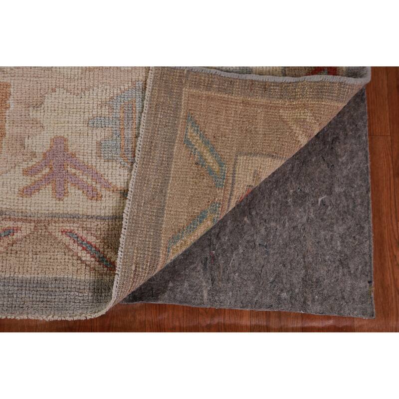 Hand Knotted Oriental 100% Wool Carpet Transitional All-Over Greys & Charcoal Oushak Area Rug - 11' 10'' X 9' 1''