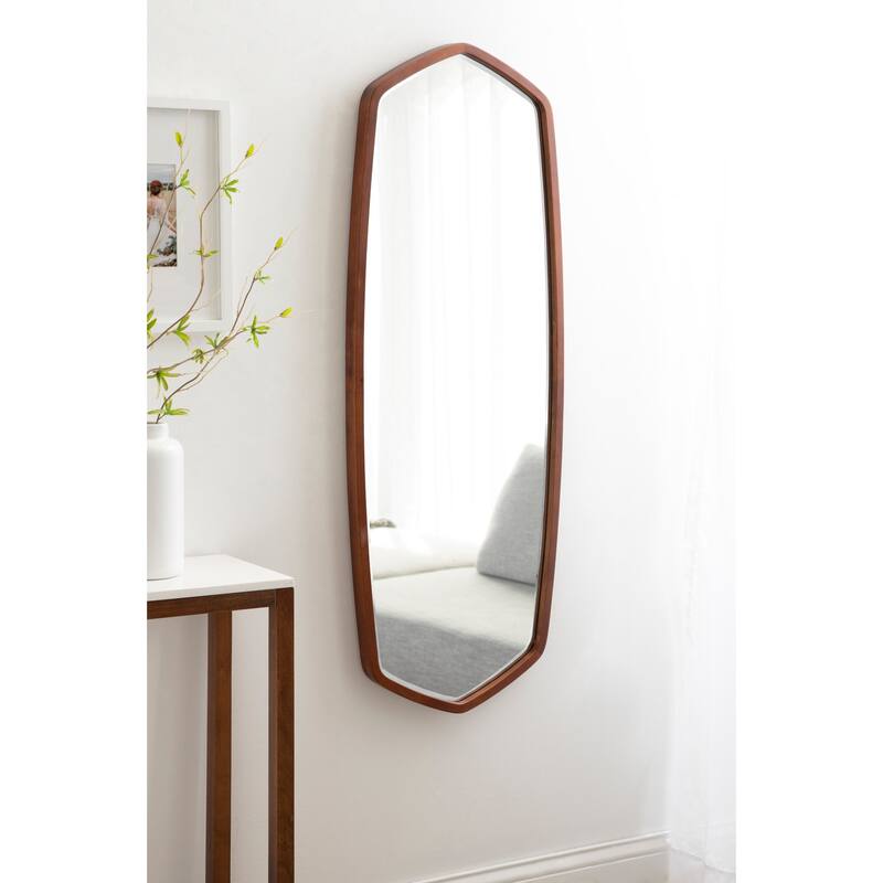 Kate and Laurel McLean Oval Wood Framed Mirror