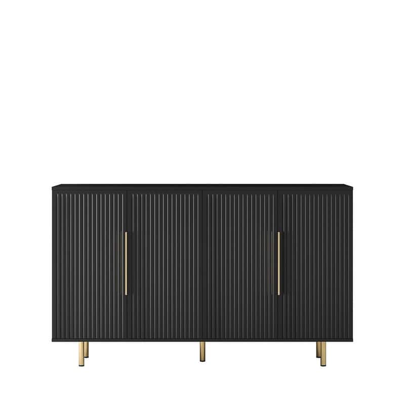 56.69''W Modern Cabinet with Storage and Adjustable Shelves