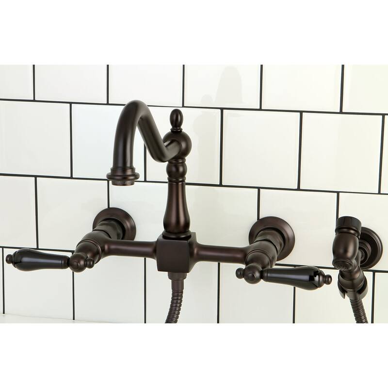 Kingston Brass Duchess 1.8 GPM Wall Mounted Bridge Kitchen Faucet -