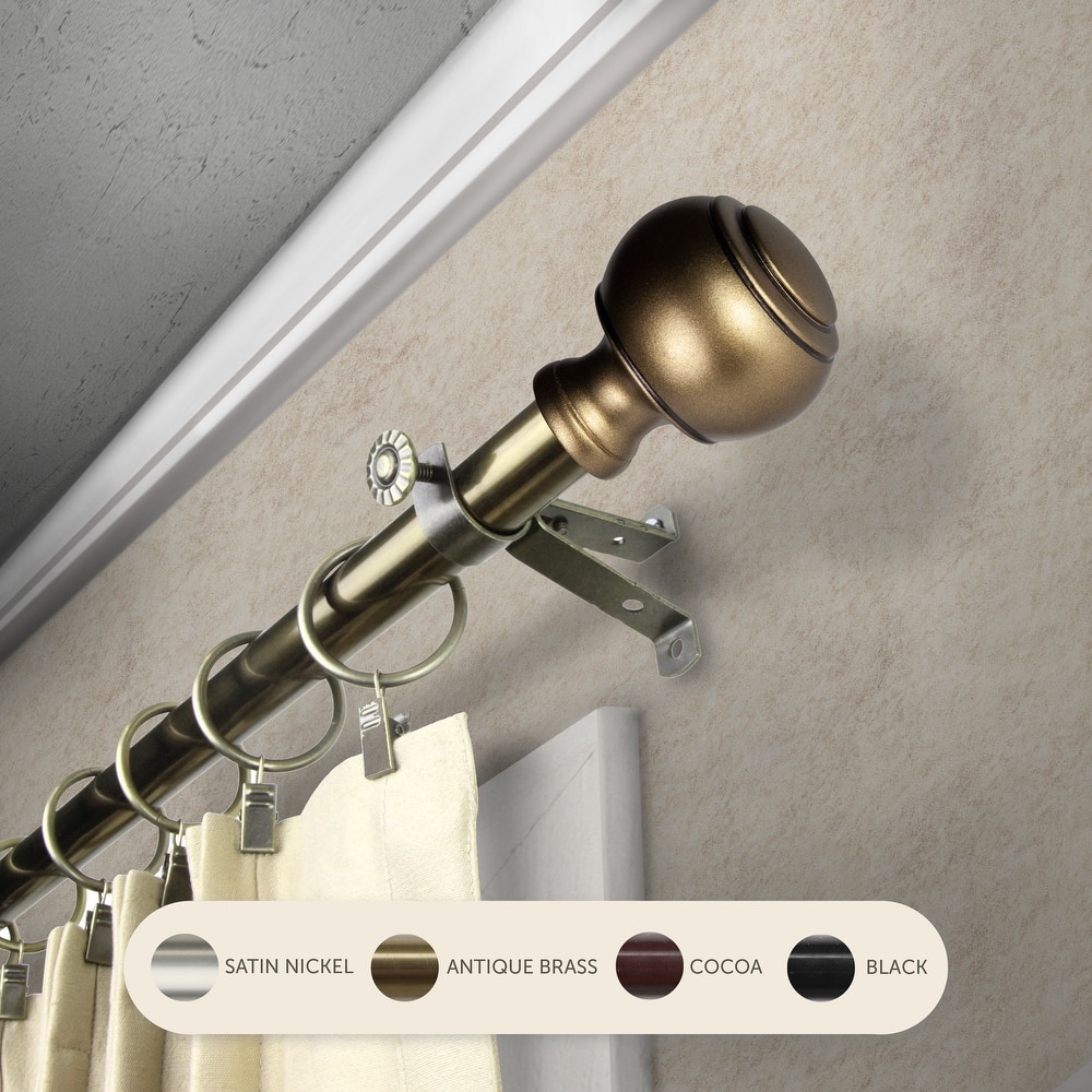 InStyleDesign Vesper Adjustable Curtain Rod 13/16 inch dia.