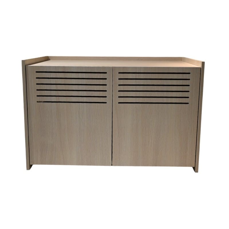 Modern Wooden Cat House with Scratching Pad, Cat Litter Box Enclosure, Spacious Hidden Cat Litter Box