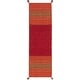 preview thumbnail 23 of 26, Hand-Woven Recar Stripe Reversible Area Rug 2' 6" x 8' - Red