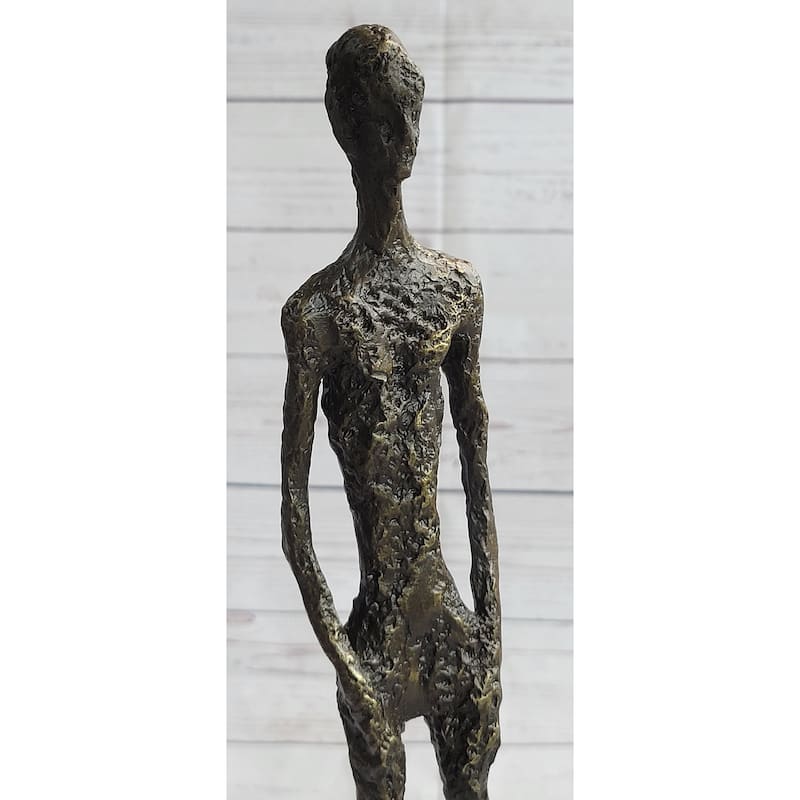 Alberto Giacometti Skinny Tall Stick Man Surrealist Bronze Sculpture Statue Figure