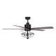 preview thumbnail 10 of 11, 52 inch Reversible Wooden 5-Blade 3-Light Ceiling Fan with Remote