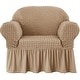 preview thumbnail 7 of 40, Subrtex 1 Piece Armchair Slipcover Seersucker Skirt Stretch Spandex Furniture Protector