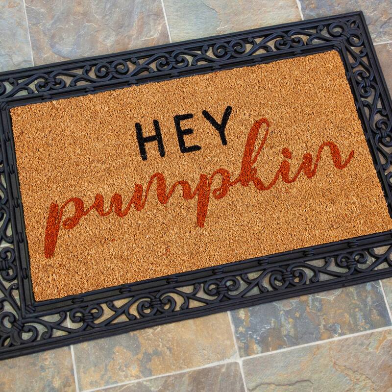 Hey, Pumpkin Coir Mat