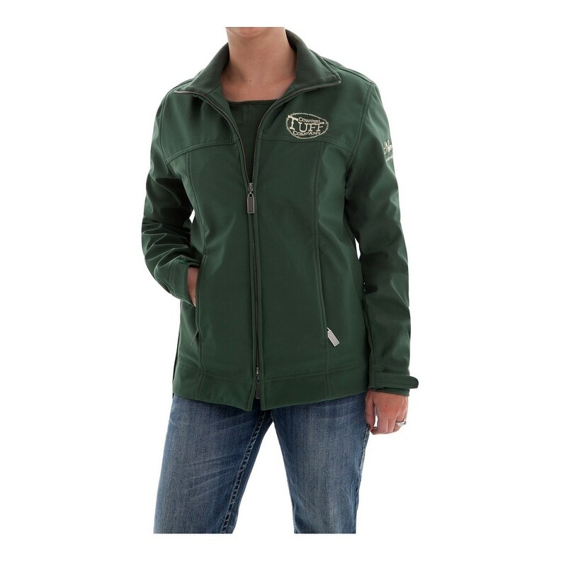 Cowgirl Tuff Western Jacket Womens Microfiber Pockets Zip Olive Overstock 15382303