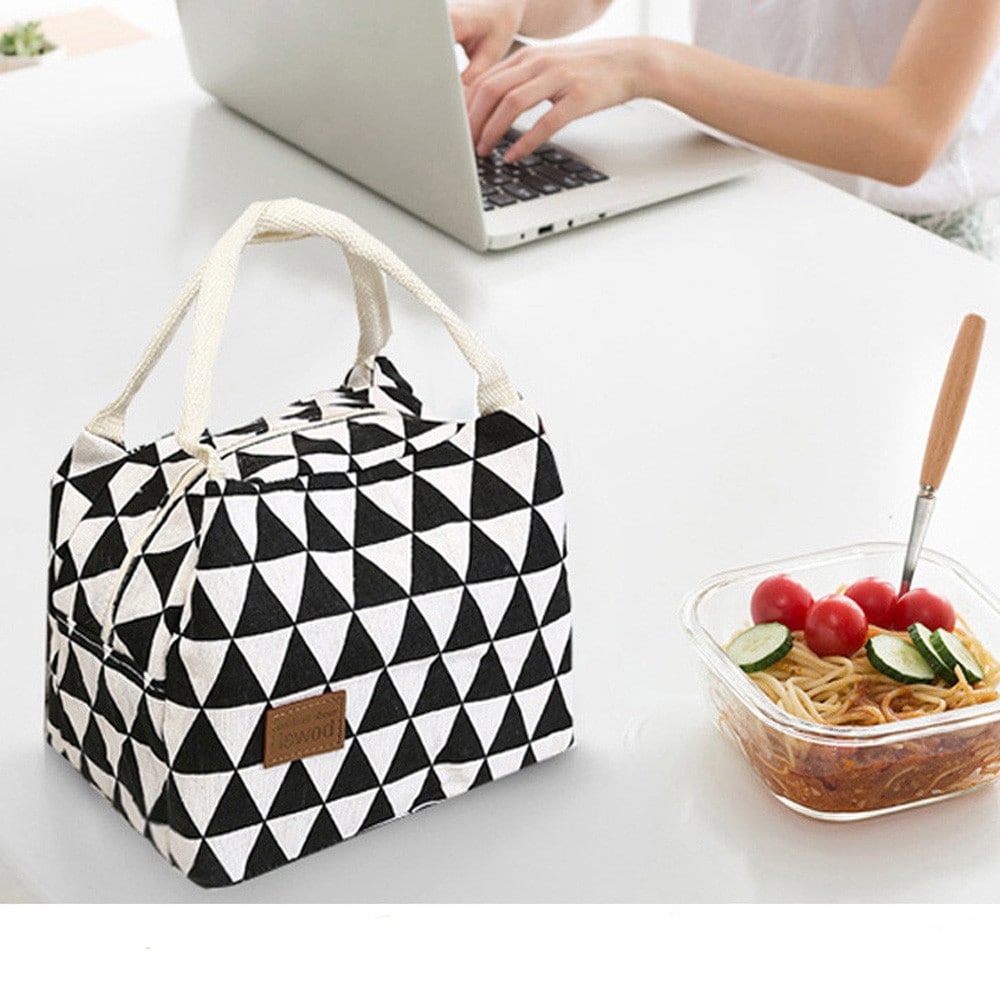 For Women Kids Men Insulated Canvas Box Tote Bag Thermal Cooler Food Lunch Bags