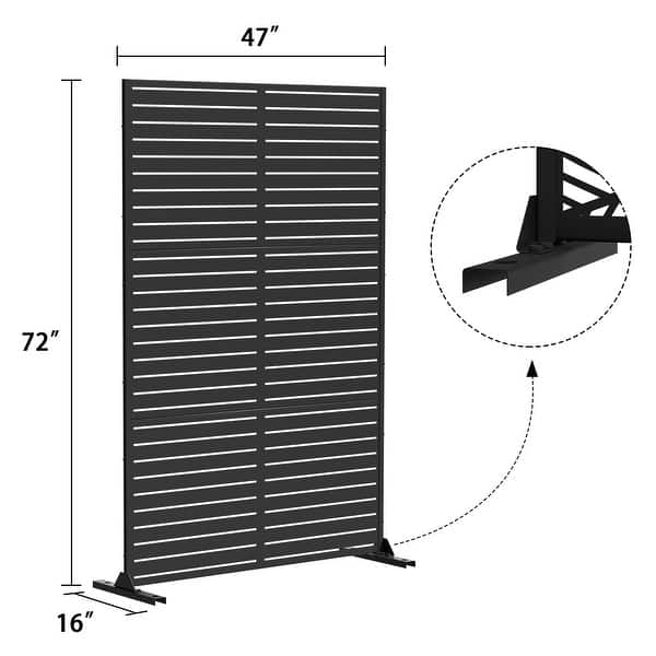 Lirago White 3-Panel Outdoor/Indoor Room Divider Privacy Screen