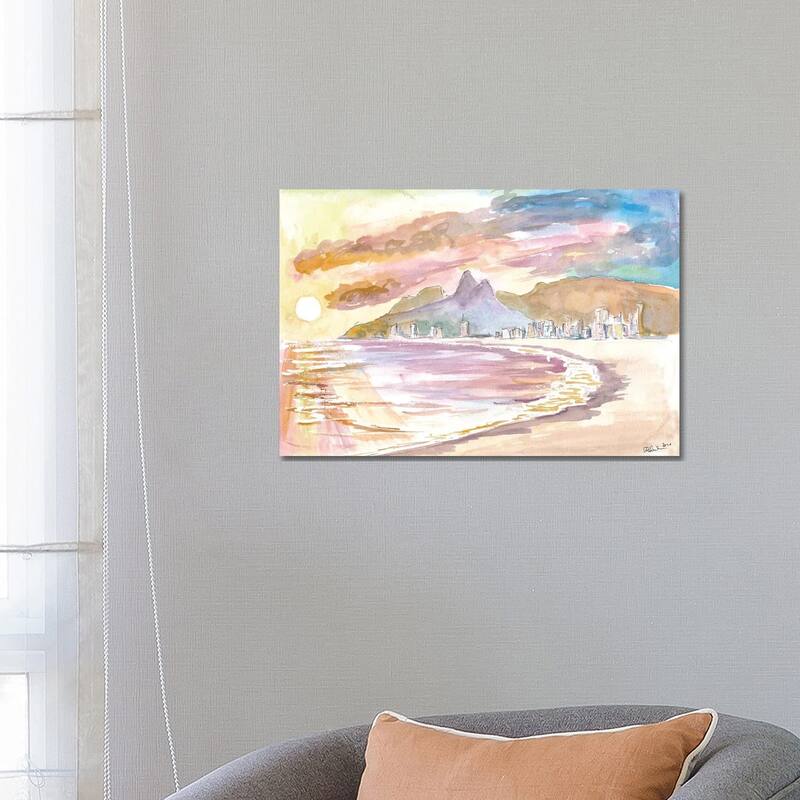 iCanvas "Sunset At Praia de Ipanema Rio de Janeiro Brazil" by Markus & Martina Bleichner Canvas Print - 18x26x1.5