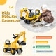 preview thumbnail 6 of 6, Licensed Caterpillar Kids Ride-On Digger-Yellow - 29" x 12" x 21.5" (L x W x H)