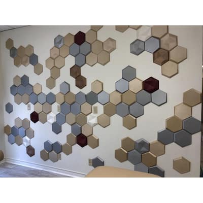 Art3d 20-Pieces Decorative 3D Wall Panels Faux Leather Tile, Hexagon