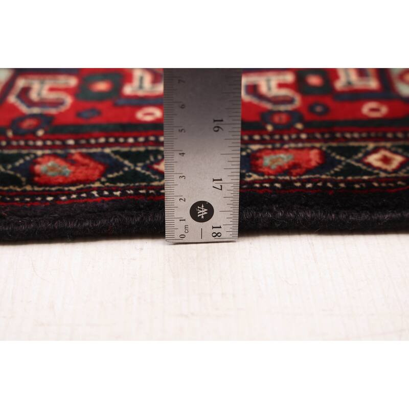 ECARPETGALLERY Hand-knotted Kayseri Vintage Dark Navy Wool Rug - 3'11 x 4'6