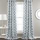 preview thumbnail 9 of 21, Lush Decor Edward Moroccan Room-darkening Curtain Panel Pair 52"W x 84"L - Blue