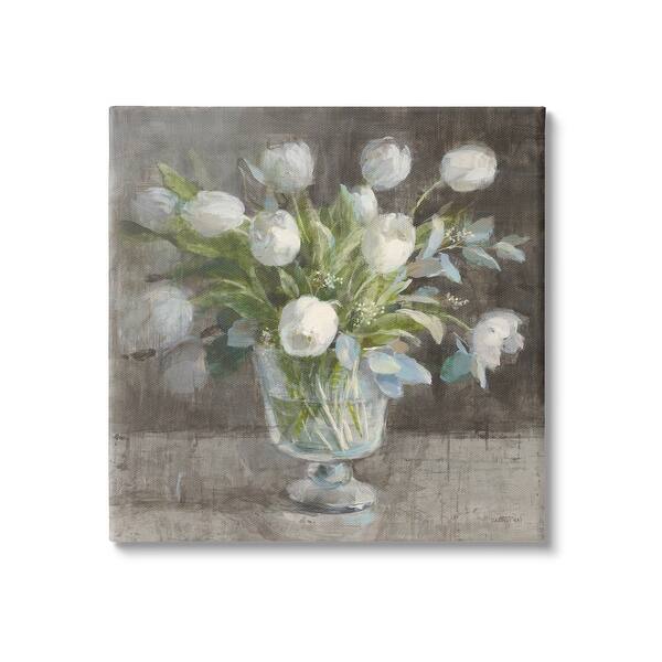 Stupell Rustic White Tulip Vase Canvas Wall Art Design by Danhui Nai ...