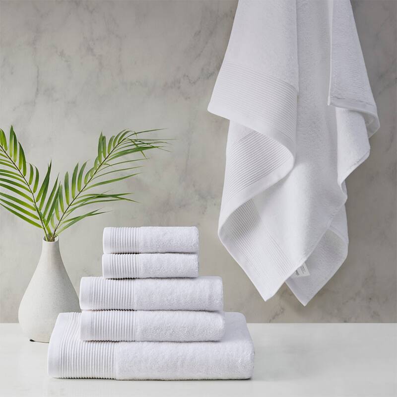 Cotton Tencel Blend Antimicrobial 6 Piece Towel Set