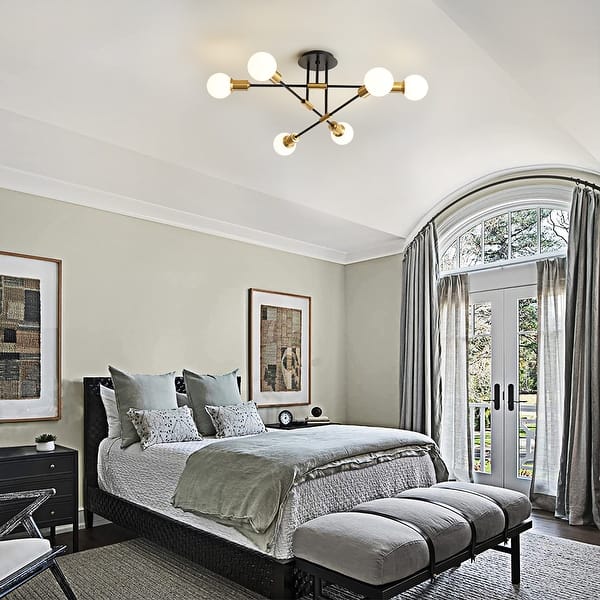 Luxury Light Fixtures 4-Light Semi Flush Mount Ceiling Light Fixture