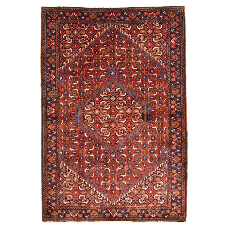 ECARPETGALLERY Hand-knotted Anadol Dark Red Wool Rug - 4'7 x 6'8