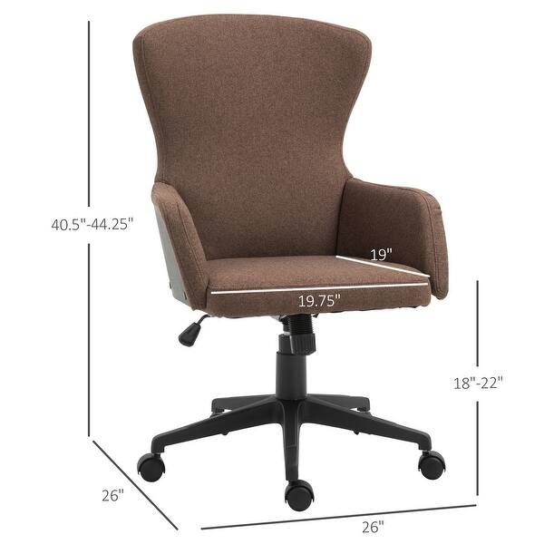 Vinsetto Ergonomic Rolling Office Desk Computer Chair With 5 Castor Wheels Easy Adjustable Height Tilt On Sale Overstock 31620847