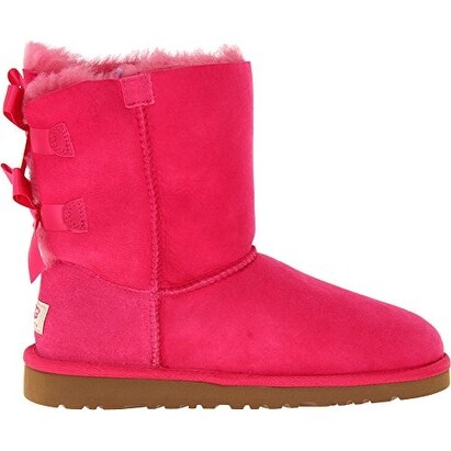 Shop Ugg Australia Girls Kids Bailey Bow Cerise Winter Boot 5