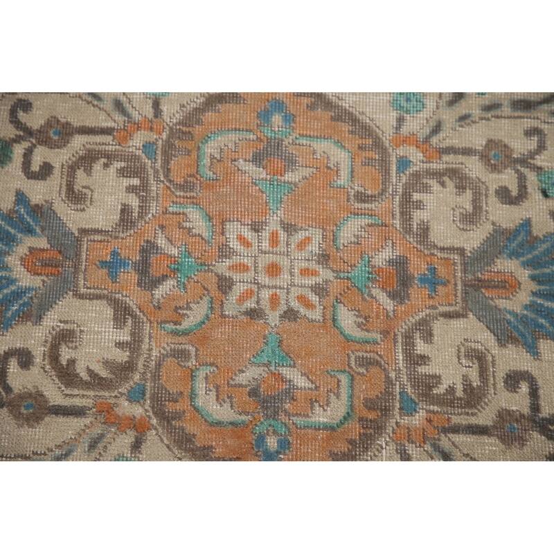 Hand Knotted Oriental 100% Wool Carpet Traditional Floral Beige & Ivories Tabriz Area Rug - 12' 11'' X 9' 6''