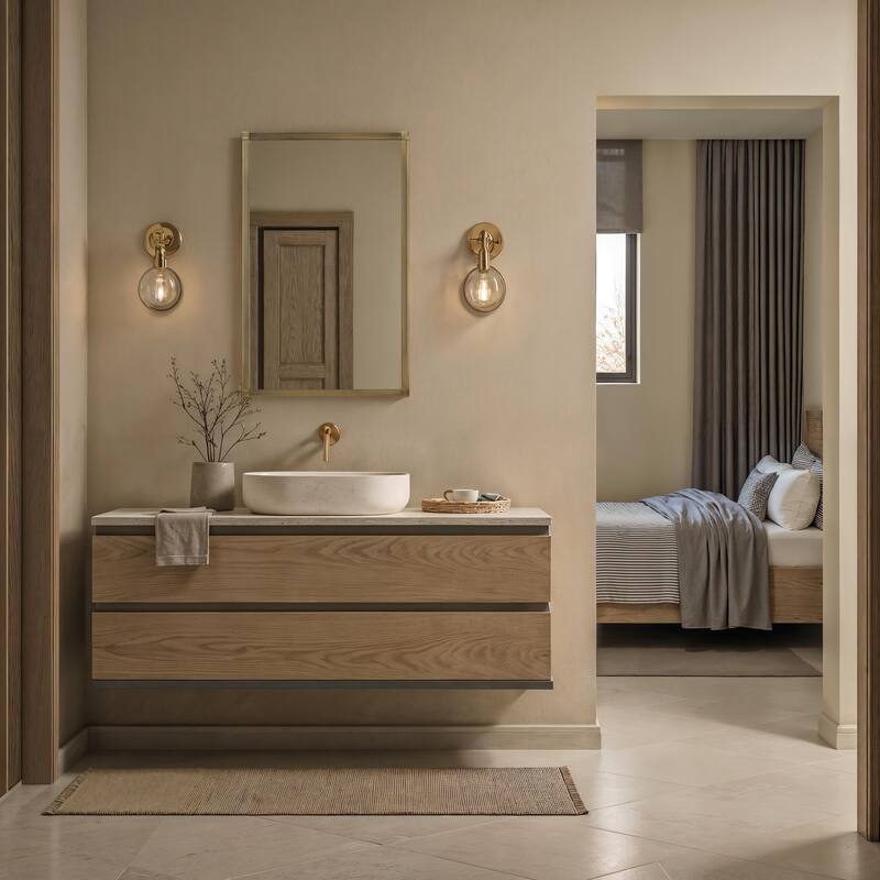 Renwil Khaya 35" H x 22" W Wall Mirror, Yellow