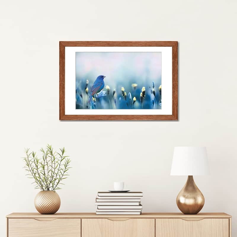 iCanvas "Indigo Bunting Spring" by Laura D Young