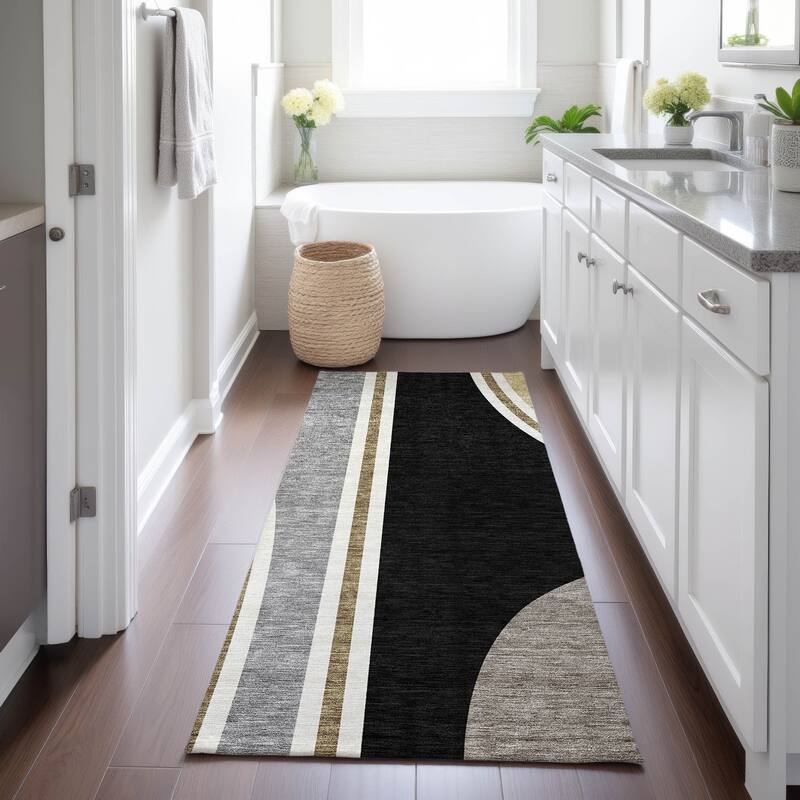 Machine Washable Indoor/ Outdoor Contemporary Keely Chantille Rug