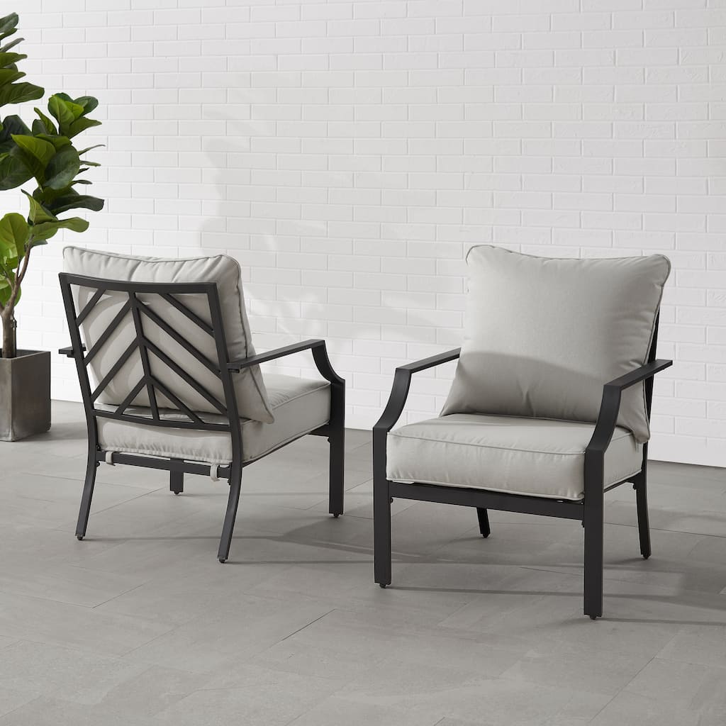 Crosley Otto 2Pc Outdoor Metal Armchair Set