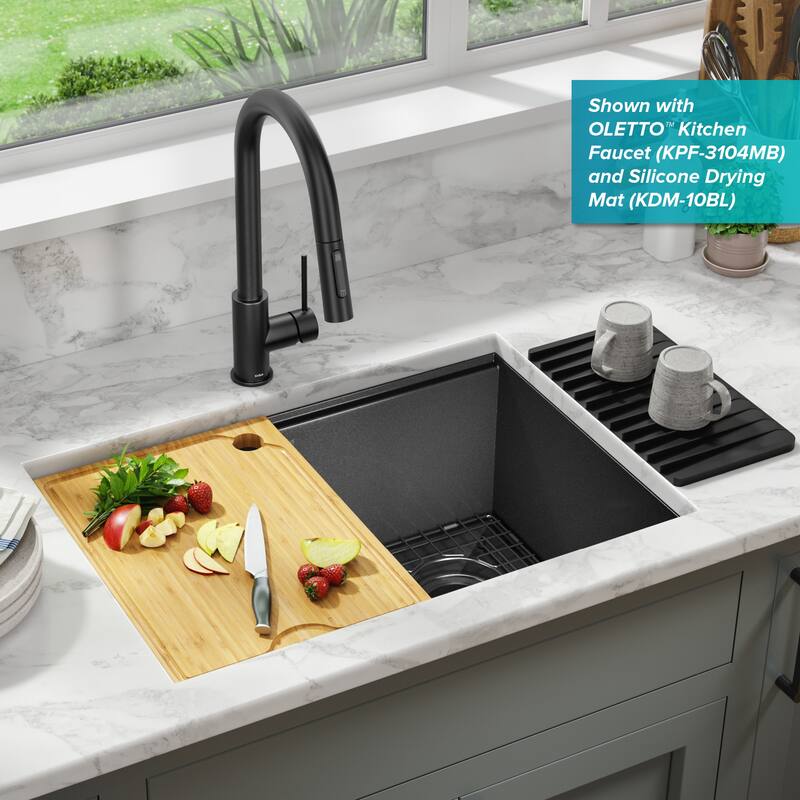 KRAUS Kore Workstation Undermount Stainless Steel Kitchen Sink