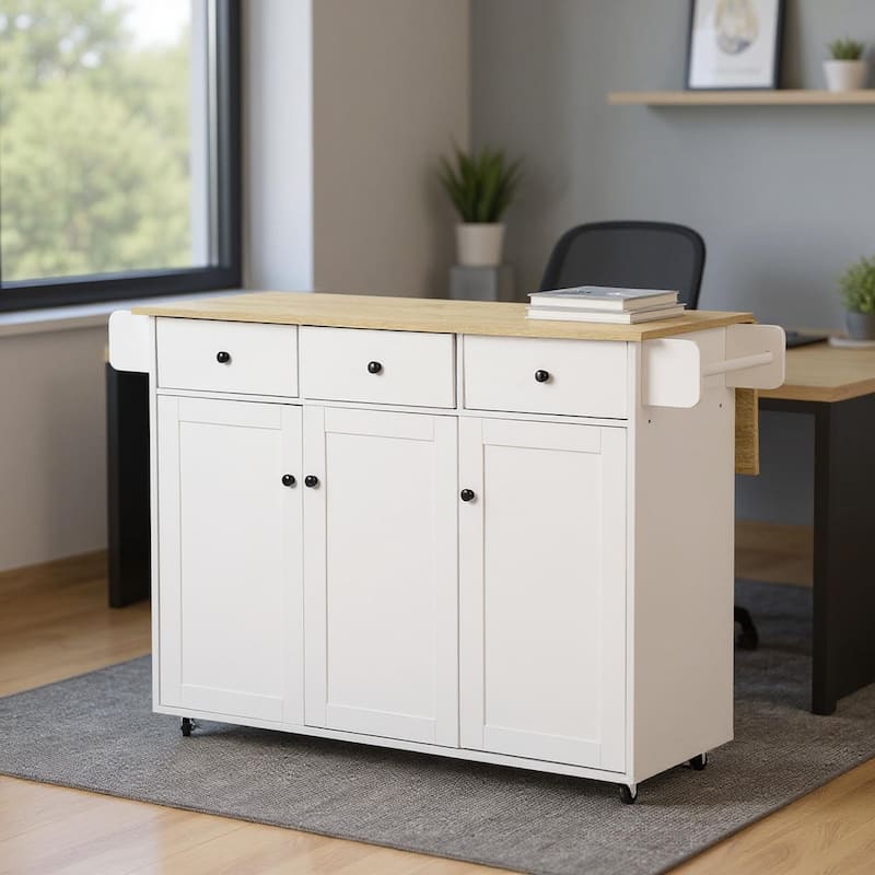 Homy Casa Mobile File Cabinet with Drawers and Storage, White - Oak - Legal