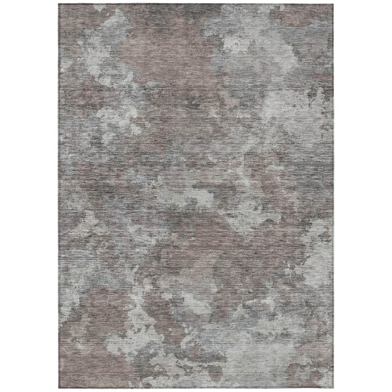 HomeRoots Abstract Transitional Rectangle Outdoor Rug