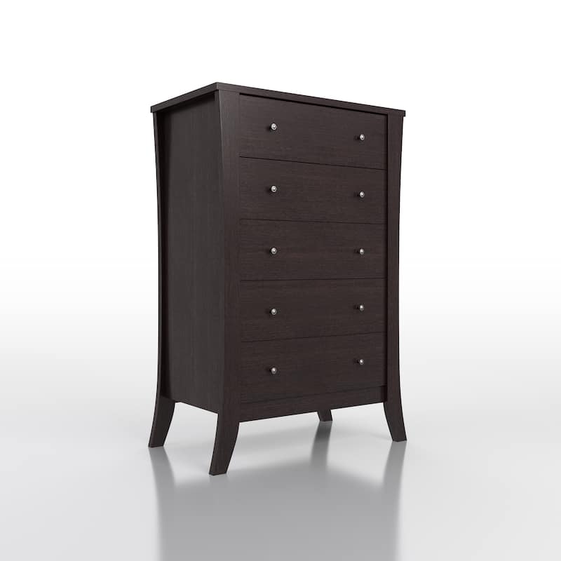 Vem Transitional Espresso 5-Drawer Vertical Chest by Furniture of America