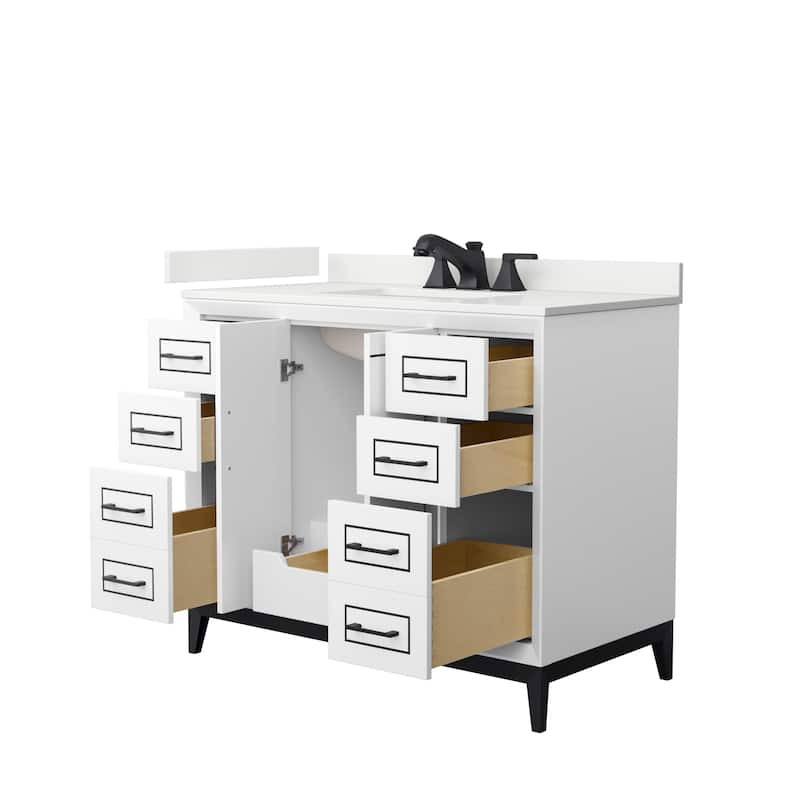 Marlena 42-inch Single Vanity, Quartz Top