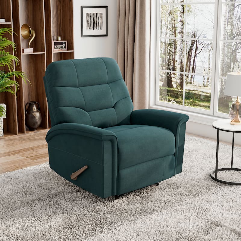 ProLounger Beck Wall Hugger Medium Blue Microfiber Recliner - Caribbean Blue