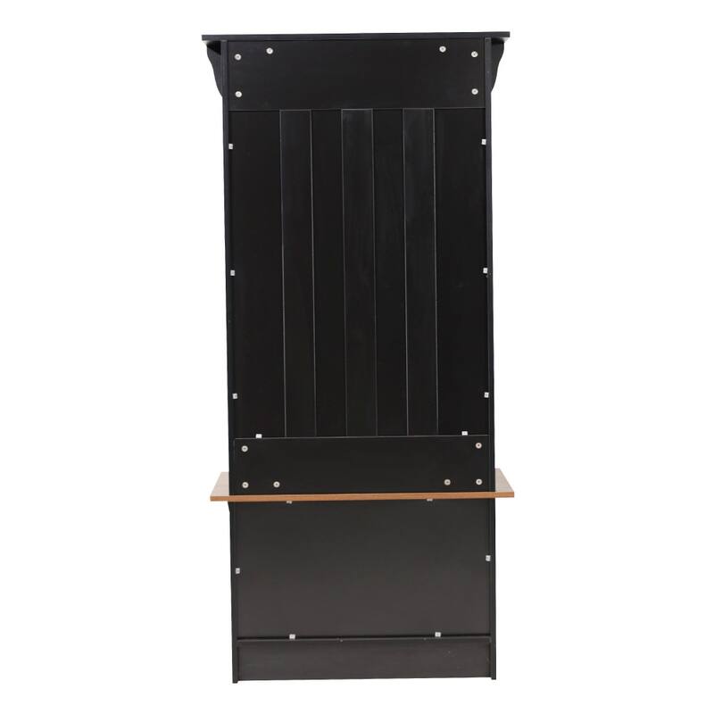 Hall Tree with Divided Cubby Bench Storage and 3 Coat Hooks