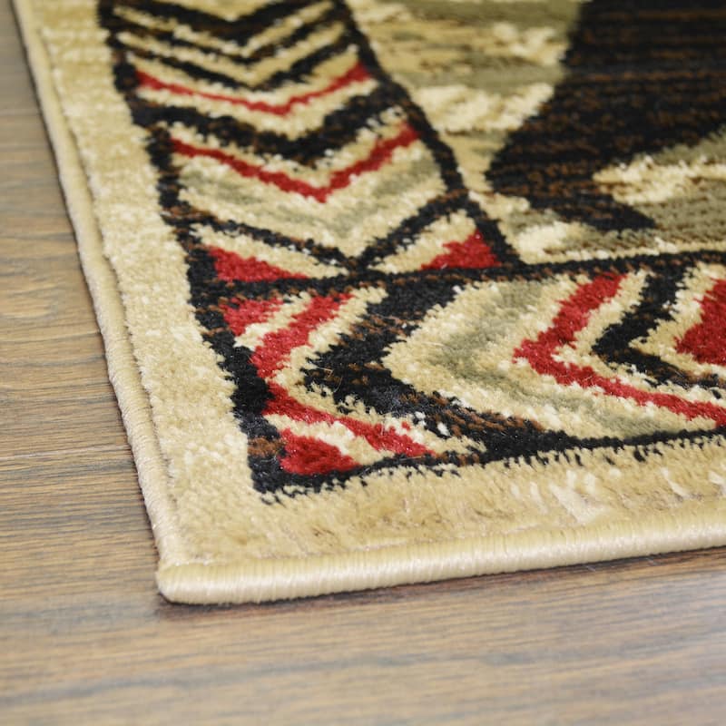 American Destination Lodge Bear Plaid Rug