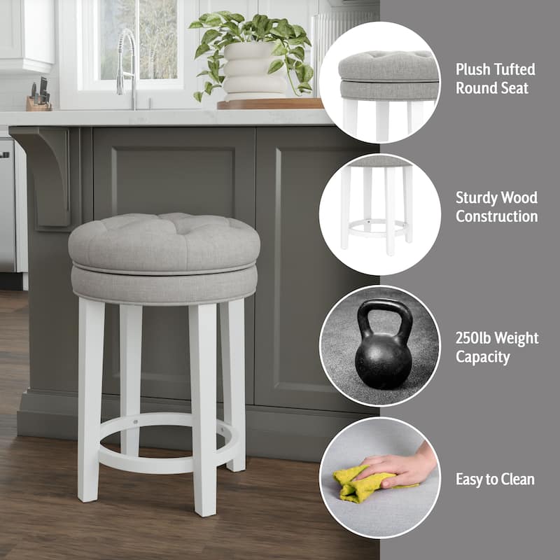 Hillsdale Krauss Wood Backless Counter Height Swivel Stool