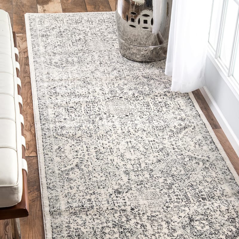 Nuloom Minta Vintage Transitional Area Rug - 2'8" x 8' Runner - Grey