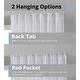 preview thumbnail 15 of 47, HLC.ME Emily Faux Linen Semi Sheer Transparent Rod Pocket Back Tab Lightweight Window Curtains Wide Panels, Pair