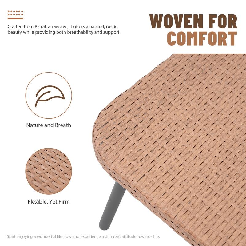 Outdoor Patio Furniture L-Shaped Corner Wicker Sofa Set with Coffee Table