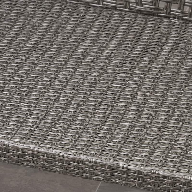 Hampton Outdoor Wood and Wicker Sofa by Christopher Knight Home