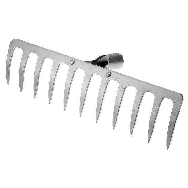 11 Teeth Garden Rake Head Galvanized Manganese Steel without Handle ...