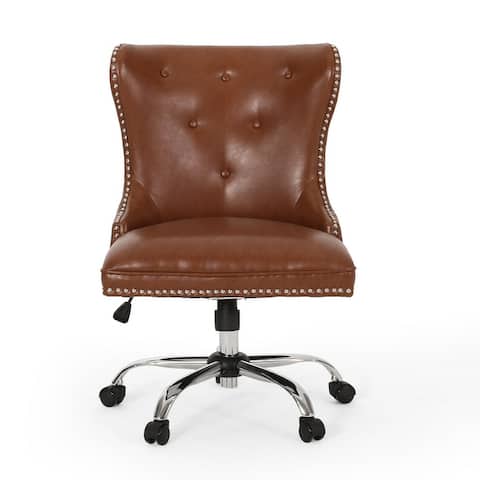 Bedell Tufted Swivel Office Chair by Christopher Knight Home