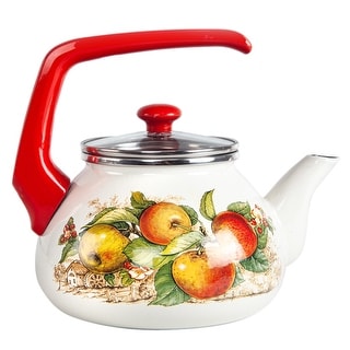 STP Goods 2.3Qt Apples Enamel Kettle - 2.3 Qt